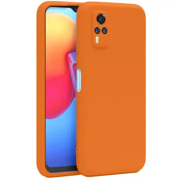 Vivo Y53s Kılıf Nano İçi Kadife Silikon - Turuncu