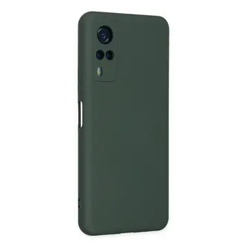 Vivo Y53s Kılıf Nano İçi Kadife Silikon - Koyu Yeşil