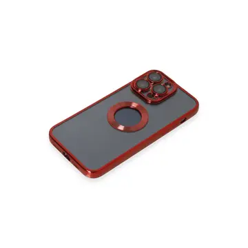İphone 14 Pro Max Kılıf Slot Silikon - Kırmızı