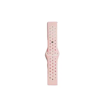 Watch 22mm Spor Delikli Kordon - Pembe-beyaz