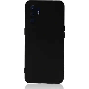 Oppo Reno 6 Kılıf Nano İçi Kadife Silikon - Siyah