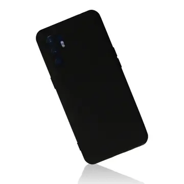 Oppo Reno 6 Kılıf Nano İçi Kadife Silikon - Siyah