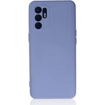 Oppo Reno 6 Kılıf Nano İçi Kadife Silikon - Lila