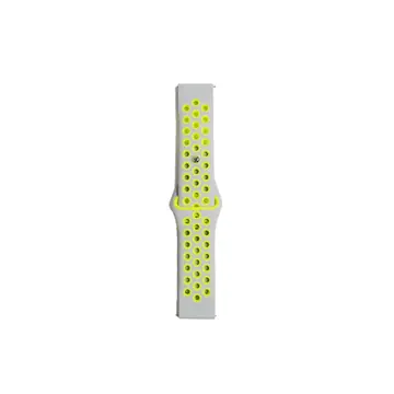 Watch 22mm Spor Delikli Kordon - Gri-yeşil