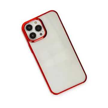 İphone 13 Pro Max Kılıf Element Silikon - Kırmızı