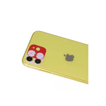 İphone 11 Rainbow Kamera Lens Koruma Cam - Kırmızı