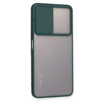 Xiaomi Redmi Note 11t Kılıf Palm Buzlu Kamera Sürgülü Silikon - Yeşil