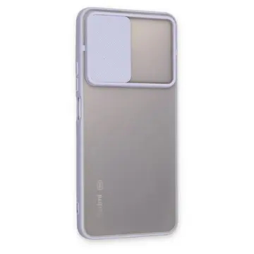 Xiaomi Redmi Note 11t Kılıf Palm Buzlu Kamera Sürgülü Silikon - Lila