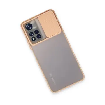 Xiaomi Redmi Note 11t Kılıf Palm Buzlu Kamera Sürgülü Silikon - Pembe