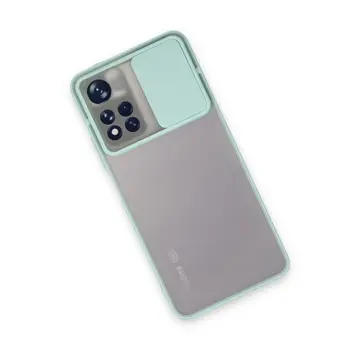 Xiaomi Redmi Note 11t Kılıf Palm Buzlu Kamera Sürgülü Silikon - Turkuaz