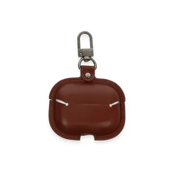 Airpods 3 (3.nesil) Çanta Deri Kılıf - Kahverengi
