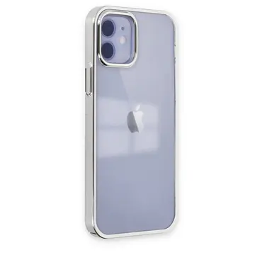 İphone 12 Kılıf Element Silikon - Gümüş