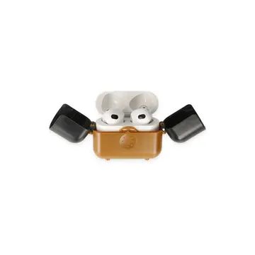 Airpods 3 (3.nesil) Basmalı Kılıf - Kahverengi-siyah