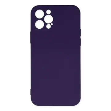 İphone 12 Pro Max Kılıf Nano İçi Kadife Silikon - Mor