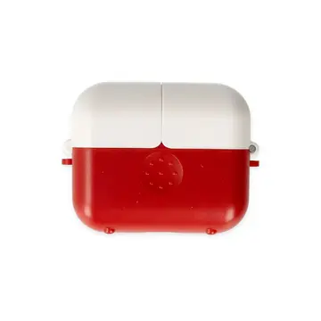 Airpods 3 (3.nesil) Basmalı Kılıf - Kırmızı-beyaz