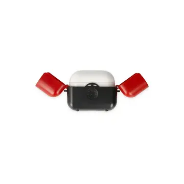 Airpods 3 (3.nesil) Basmalı Kılıf - Siyah-kırmızı