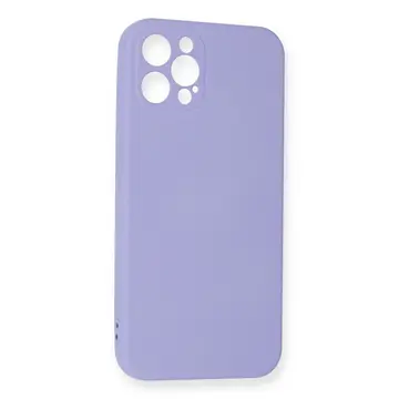 İphone 12 Pro Max Kılıf Nano İçi Kadife Silikon - Lila