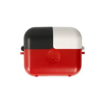 Airpods 3 (3.nesil) Basmalı Kılıf - Kırmızı-siyah-beyaz