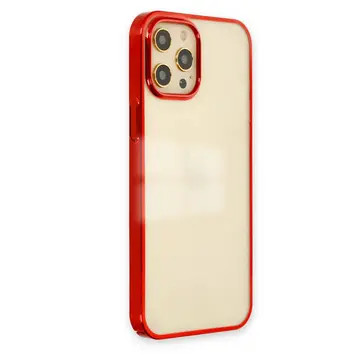 İphone 12 Pro Max Kılıf Element Silikon - Kırmızı