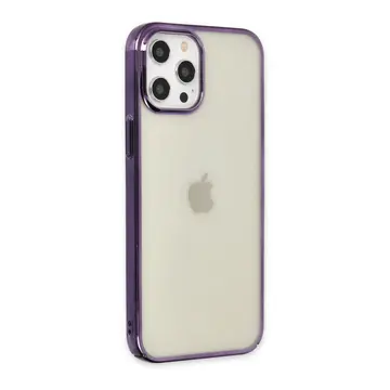 İphone 12 Pro Max Kılıf Element Silikon - Mor