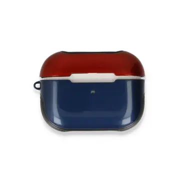 Airpods 3 (3.nesil) 3in1 Kılıf - Lacivert-kırmızı