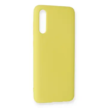 Samsung Galaxy A70 Kılıf Nano İçi Kadife Silikon - Sarı