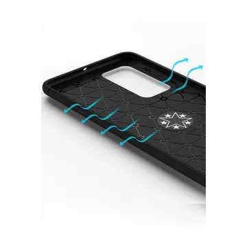 Huawei P40 Kılıf Range Yüzüklü Silikon - Siyah-gold