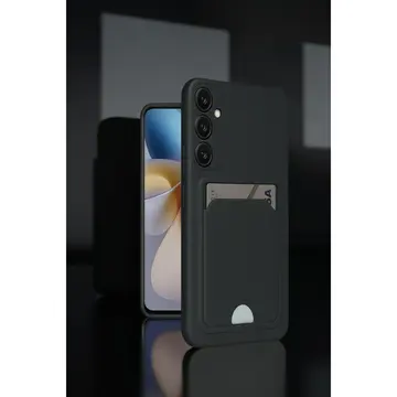 Samsung Galaxy A55 5g Kılıf Kelvin Kartvizitli Silikon - Siyah