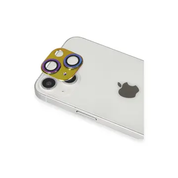 İphone 13 Pers Alüminyum Kamera Lens - Rainbow