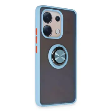 Xiaomi Redmi Note 13 4g Kılıf Montreal Yüzüklü Silikon Kapak - Buz Mavi