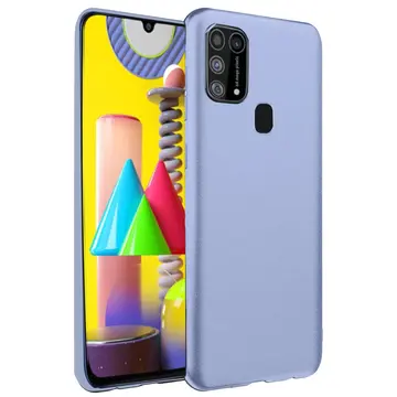 Samsung Galaxy M31 Kılıf Nano İçi Kadife Silikon - Lila