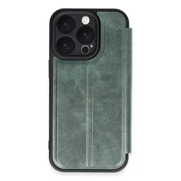 İphone 16 Pro Max Kılıf Flip Cover - Koyu Yeşil