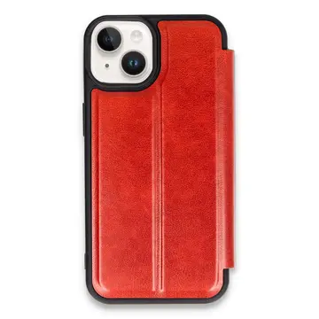 İphone 14 Kılıf Flip Cover - Kırmızı