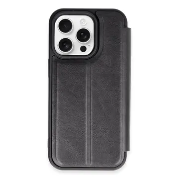İphone 14 Pro Max Kılıf Flip Cover - Siyah