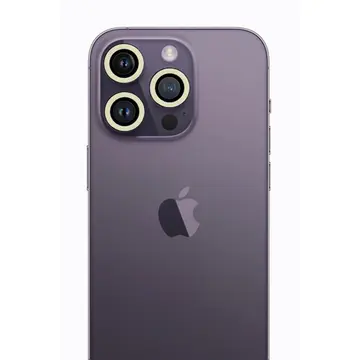 İphone 13 Pro Max Neon Fosforlu Kamera Lens - Beyaz