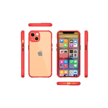 İphone 13 Mini Kılıf Miami Şeffaf Silikon - Kırmızı