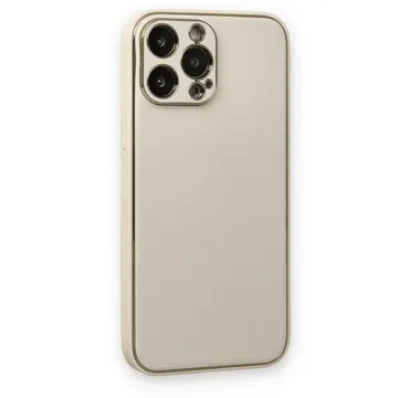 İphone 13 Pro Kılıf Coco Deri Silikon Kapak - Beyaz