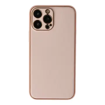 İphone 13 Pro Max Kılıf Coco Deri Silikon Kapak - Pudra