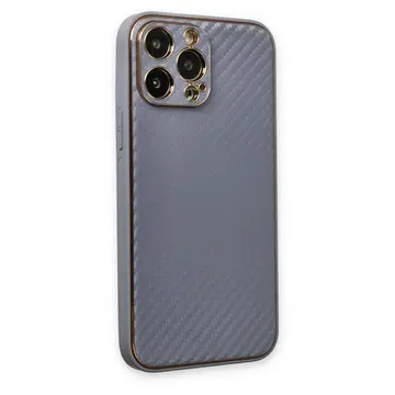 İphone 13 Pro Max Kılıf Coco Karbon Silikon - Gri