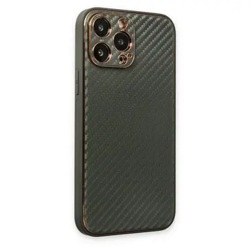 İphone 13 Pro Max Kılıf Coco Karbon Silikon - Füme