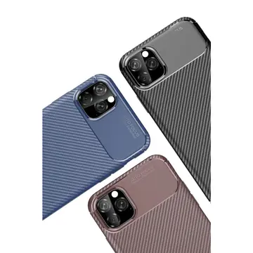 İphone 11 Pro Max Kılıf Auto Focus Karbon Kapak - Siyah