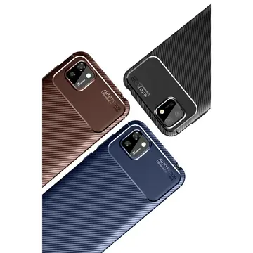 Huawei Y5p Kılıf Auto Focus Karbon Kapak - Lacivert