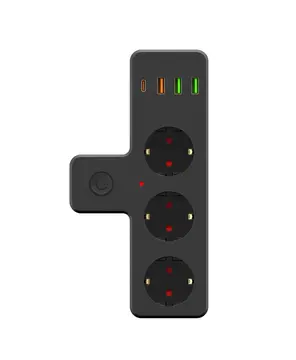 Ftr-12 Termal Akım Korumalı Isıya Dayanıklı 3’lü Priz 3x Usb 1x Type-c