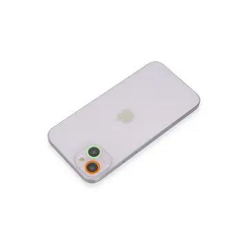 İphone 13 Renkli Kamera Lens Koruma Cam - Turuncu-yeşil