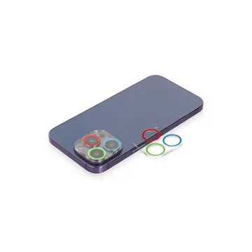 İphone 13 Pro Renkli Kamera Lens Koruma Cam - Mavi-yeşil
