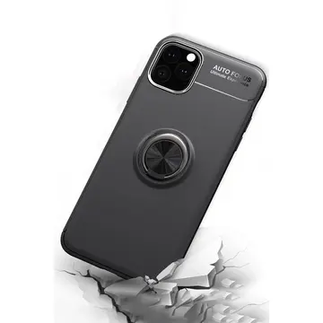 İphone 11 Pro Max Kılıf Range Yüzüklü Silikon - Siyah-mavi