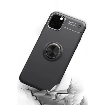 İphone 11 Pro Kılıf Range Yüzüklü Silikon - Siyah