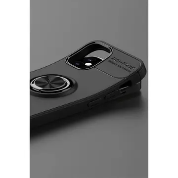 İphone 12 Mini Kılıf Range Yüzüklü Silikon - Siyah-kırmızı