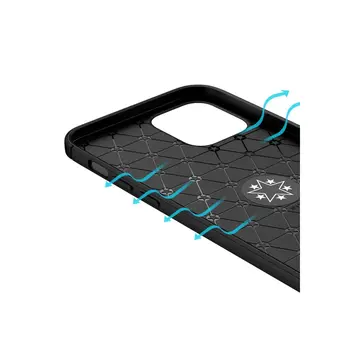 İphone 12 Kılıf Range Yüzüklü Silikon - Siyah-mavi