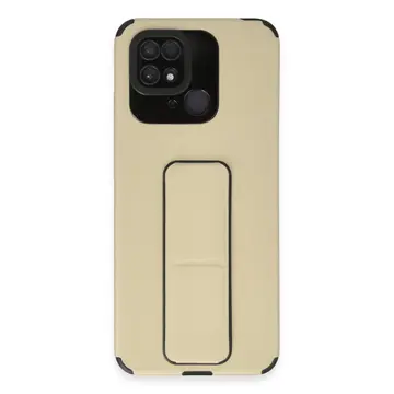 Xiaomi Redmi 10c Kılıf Mega Standlı Silikon - Gold